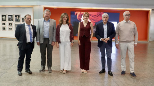 La viceconsejera de Acción Cultural, Mar Sancho, y la rectora de la Universidad de León, Nuria González, participan en la presentación del estudio del impacto económico y cultural de