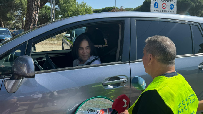 Miguel García, voluntario de Aspaym, durante la presentación de la campaña en Valladolid.