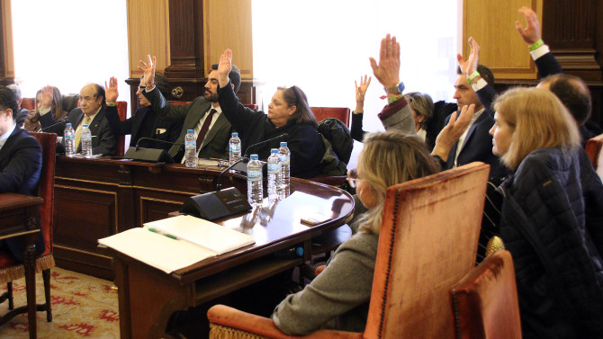 Peio Garcia- ICAL / El Ayuntamiento de León celebra un pleno ordinario en el que se debate una moción de reprobación al alcalde, José Antonio Diez, presentada por el Partido Popular