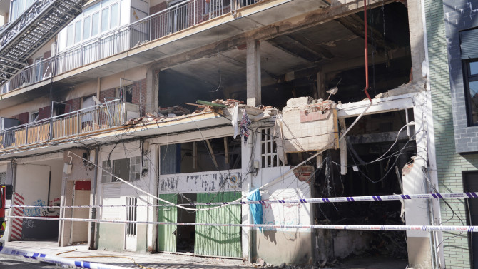 ICAL. Foto del desescombro del edificio de la Calle Goya número 32 tras la explosión de gas del 1 de agosto de 2023.