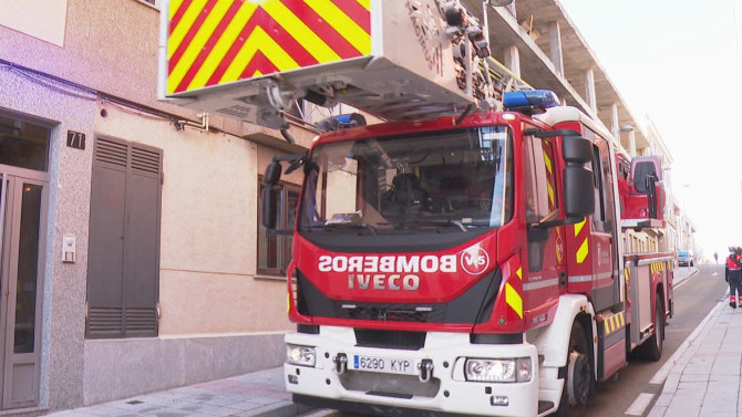 Un camión de bomberos durante una de sus intervenciones.